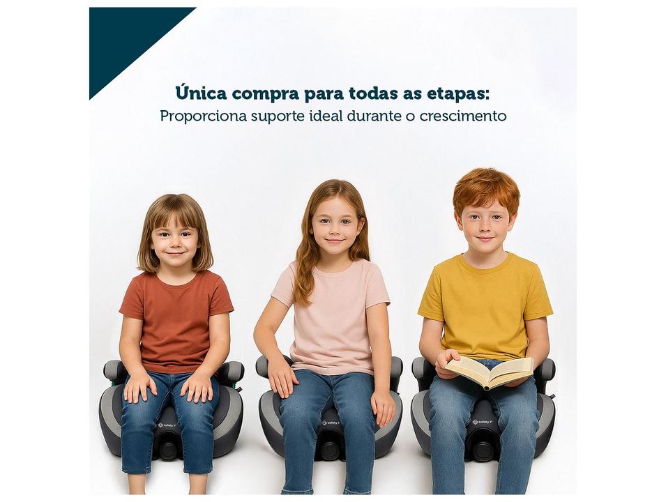 Assento de Elevação Safety 1st Elev i-Size Altura Regulável 15 a 36kg Preto - 3