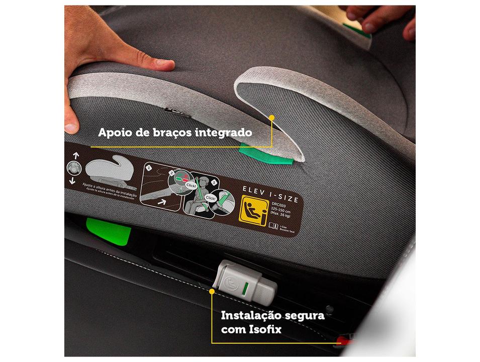 Assento de Elevação Safety 1st Elev i-Size Altura Regulável 15 a 36kg Preto - 4