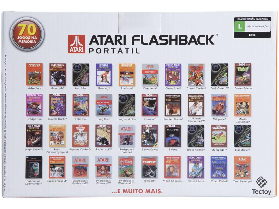 Atari Flashback 8 Portátil Tectoy - com 70 Jogos - 8