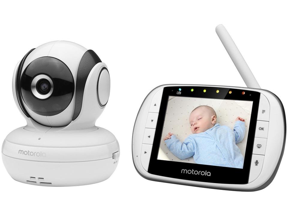 Babá Eletrônica Motorola MBP36S Tela 3,5” Monitoramento da Temperatura Ambiente Rotaçã - 2