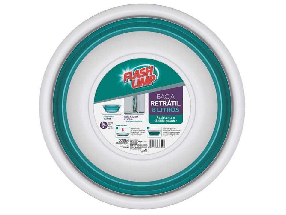 Bacia Retrátil 8L Flash Limp RET3499 Verde - 5