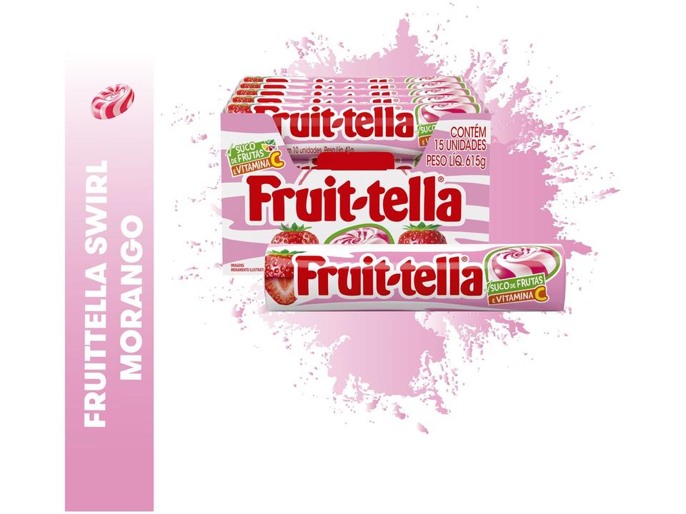 Bala Fruittella Swirl Morango com Creme de Leite - 1