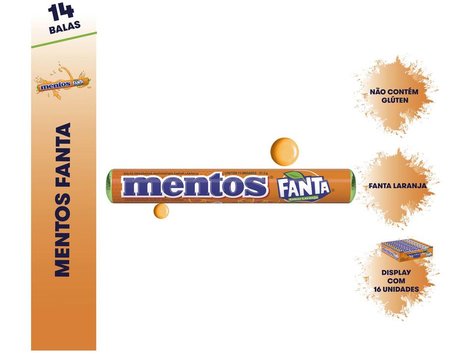 Bala Mastigável Mentos Fanta Display 600g 16 Unidades - 1