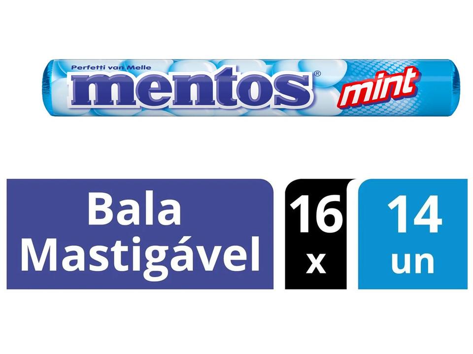 Bala Mastigável Mentos Mint Display 16 Unidades - 1