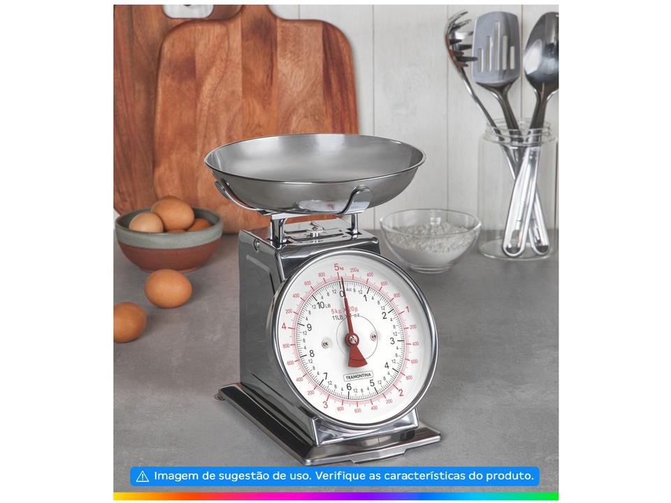 Balança de Cozinha Analógica Tramontina 5kg Inox Adatto 61101040 - 1
