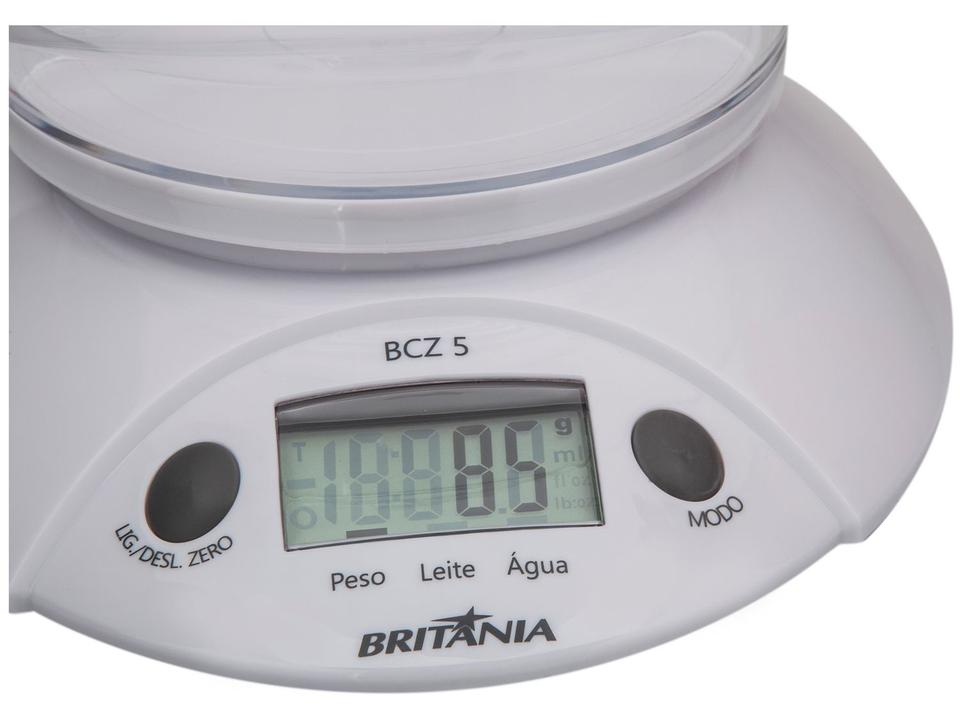 Balança de Cozinha Digital até 5kg Britânia - BCZ5 - 3