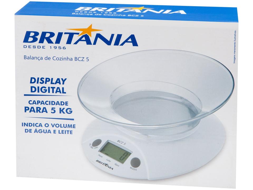 Balança de Cozinha Digital até 5kg Britânia - BCZ5 - 4