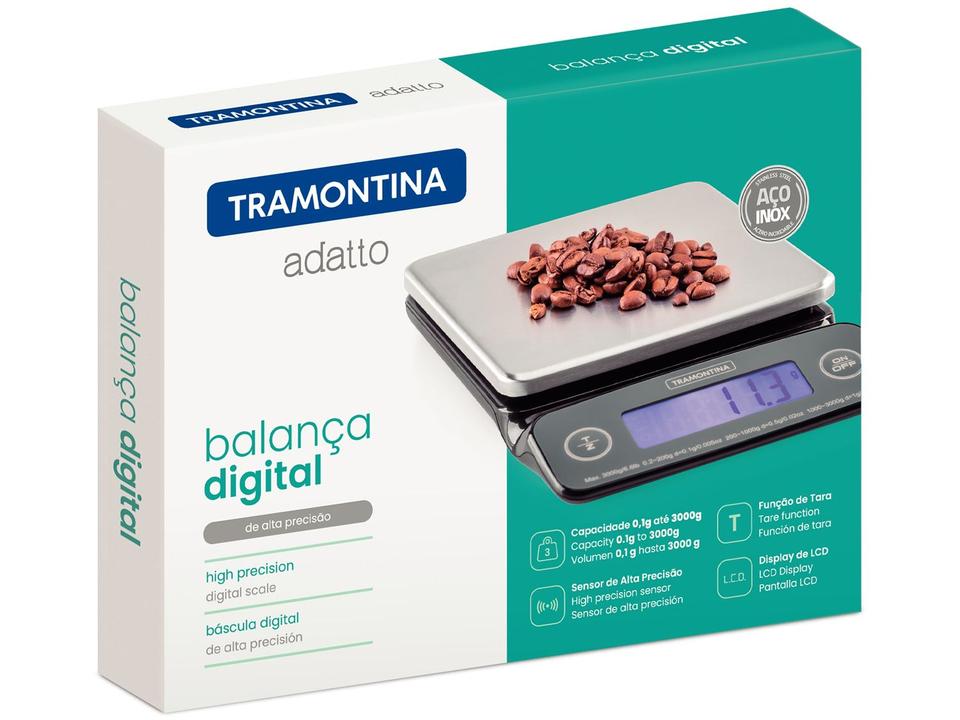 Balança de Cozinha Digital Tramontina  3kg Inox Adatto 61101050 - 5