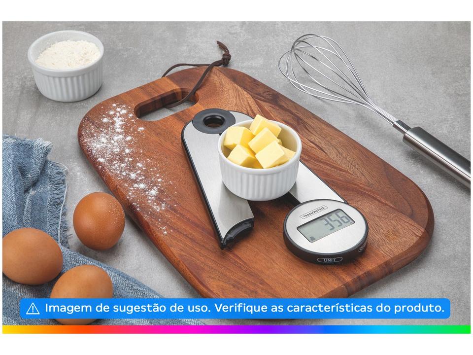 Balança de Cozinha Digital Tramontina 5kg Inox Adatto Dobrável 61101030 - 1