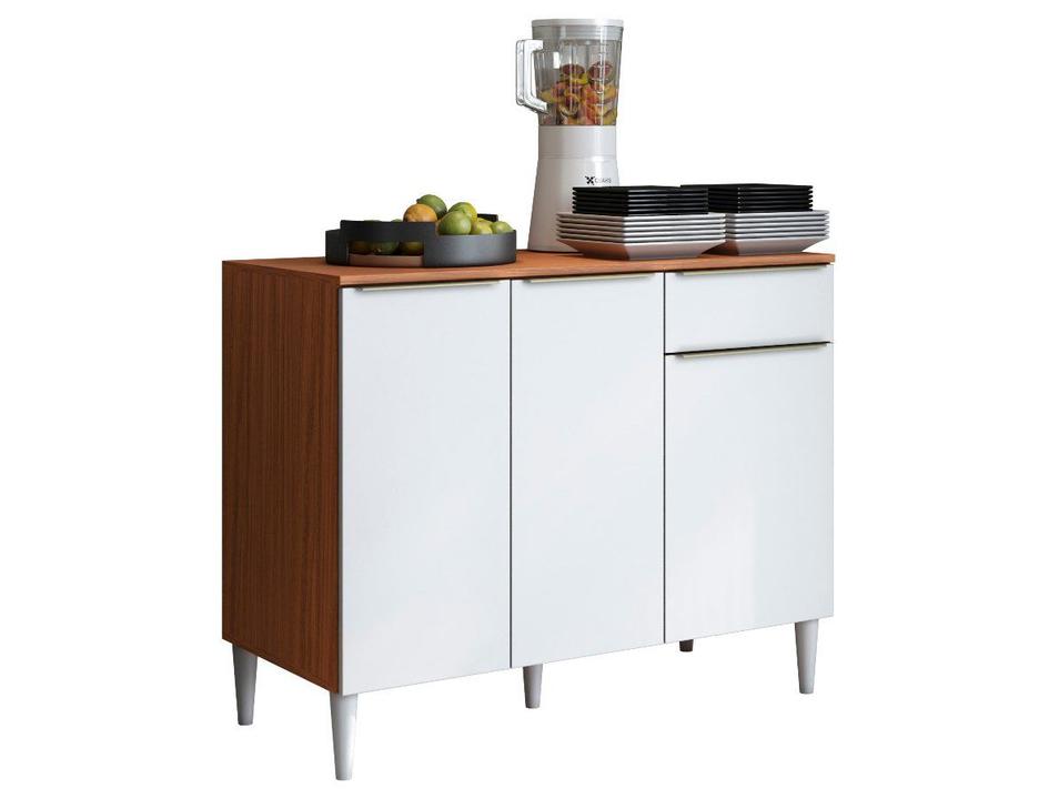 Balcão de Cozinha com tampo Aramóveis 3 Portas 1 Gaveta Prime - 4