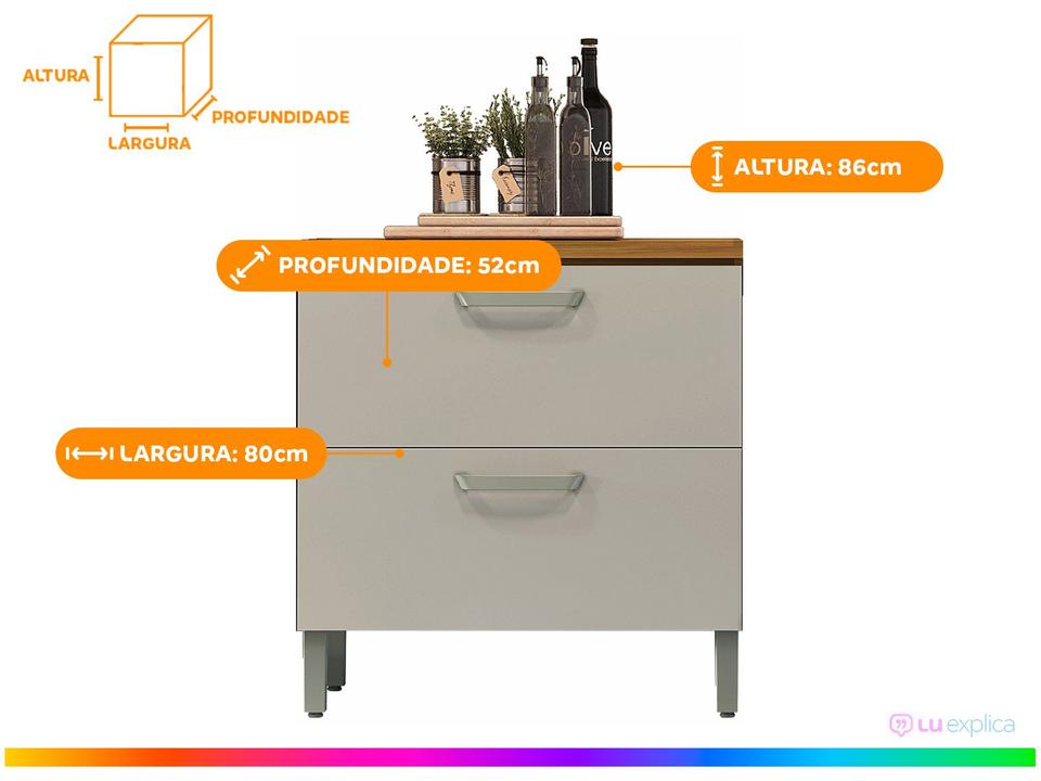 Balcão de Cozinha com Tampo Cozinhas Nesher - 2