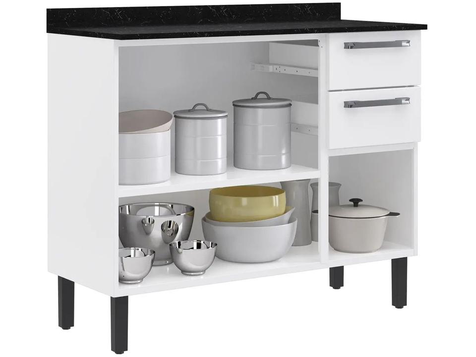Balcão de Cozinha com Tampo Itatiaia 3 Portas 2 Gavetas Florença - 3