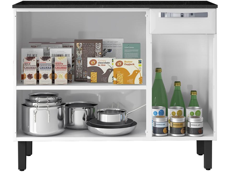 Balcão de Cozinha com Tampo Itatiaia Aço 3 Portas 1 Gaveta Rose - 4