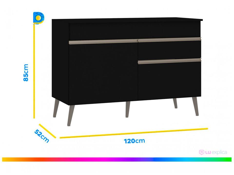 Balcão de Cozinha com Tampo para Pia Luciane - 6