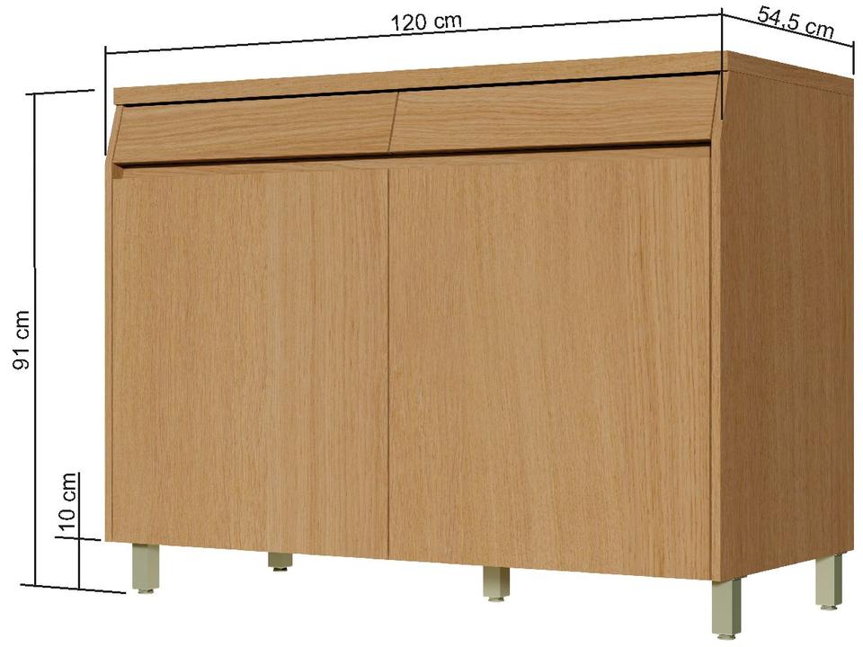 Balcão de Cozinha Nesher 100% MDF 2 Portas 2 Gavetas Simone Mendes - 5