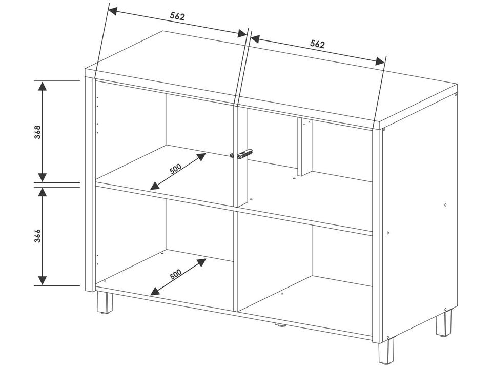 Balcão de Cozinha Nesher 100% MDF 2 Portas Condessa - 3