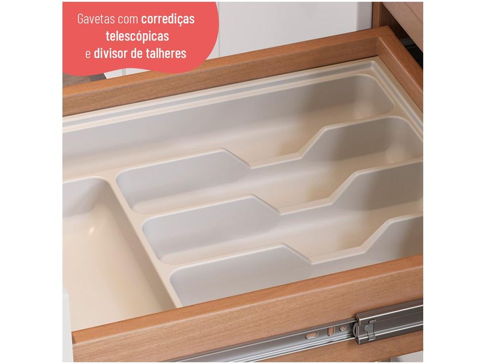 Balcão de Cozinha Telasul 2 Portas 3 Gavetas Sálvia - 3