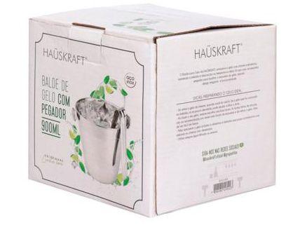 Balde de Gelo Inox com Pegador 900ml Hauskraft BGLO-003 - 1