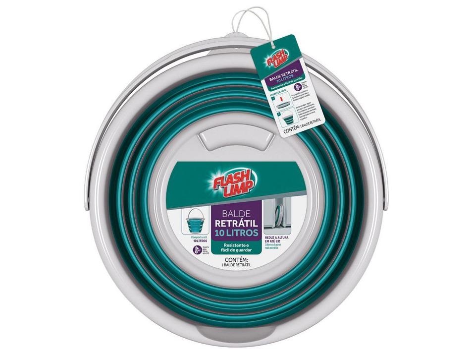 Balde Retrátil com Alça Verde 10L Flash Limp RET3505 - 4