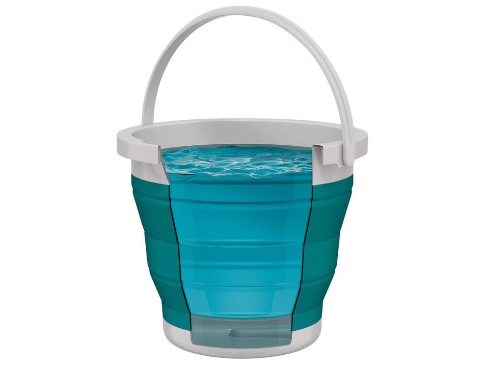Balde Retrátil com Alça Verde Água 5L Flash Limp RET3512 - 3