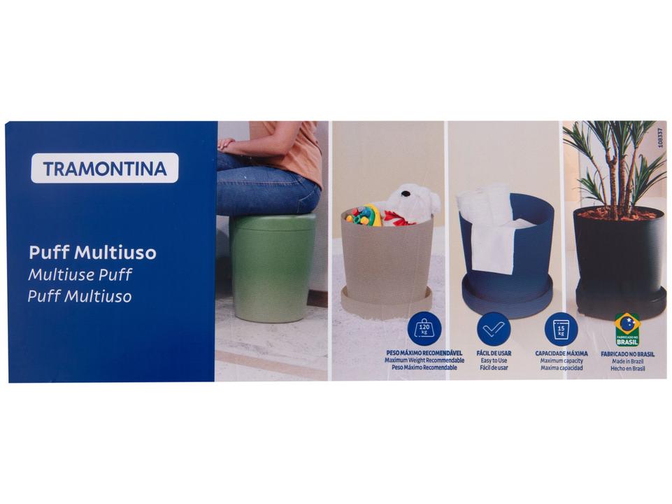 Banco Decorativo Multiuso Cilíndrico Preto Basic Tramontina - 16