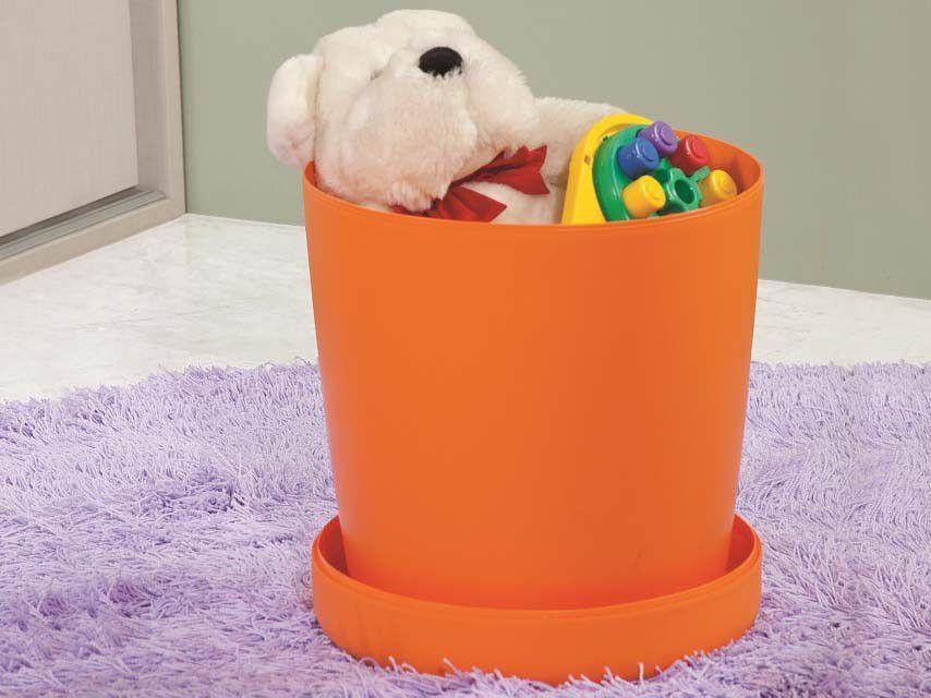 Banco Decorativo Multiuso Cilíndrico Preto Basic Tramontina - 3