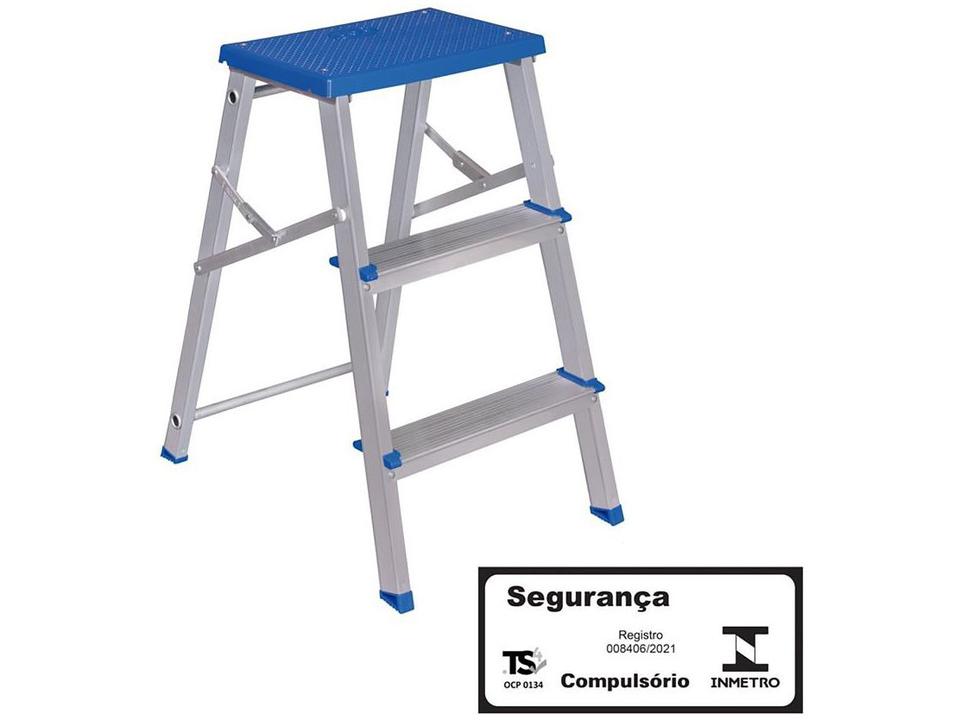 Banco Escada 3 Degraus Alumínio 5107 Mor - 9