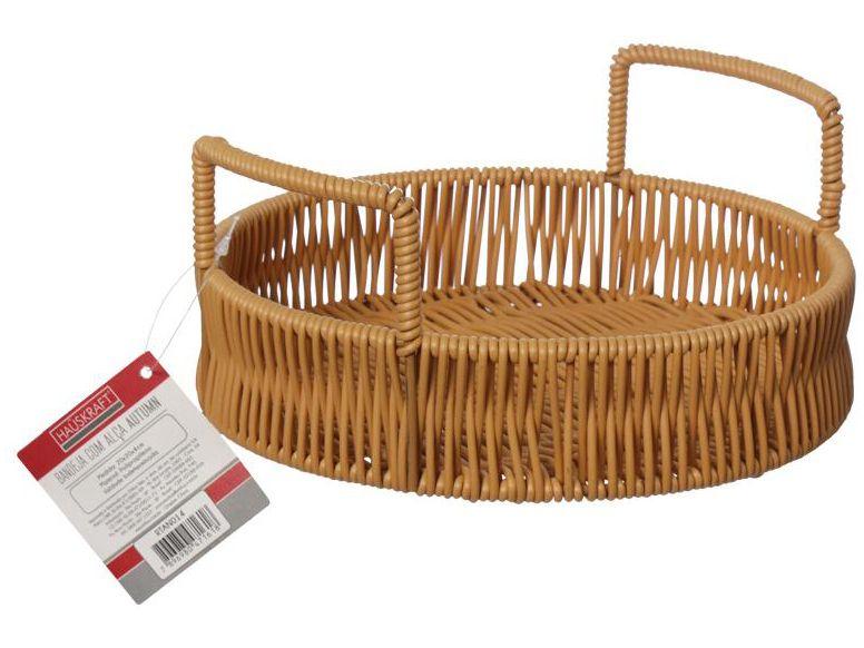 Bandeja de Plástico para Servir Redonda Hauskraft Rattan 20cm - 1