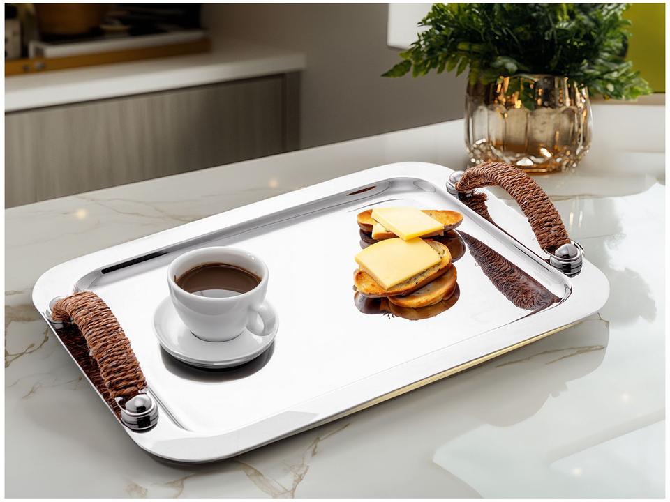 Bandeja Inox para Servir Retangular Wolff Manhattan 27x33cm - 1