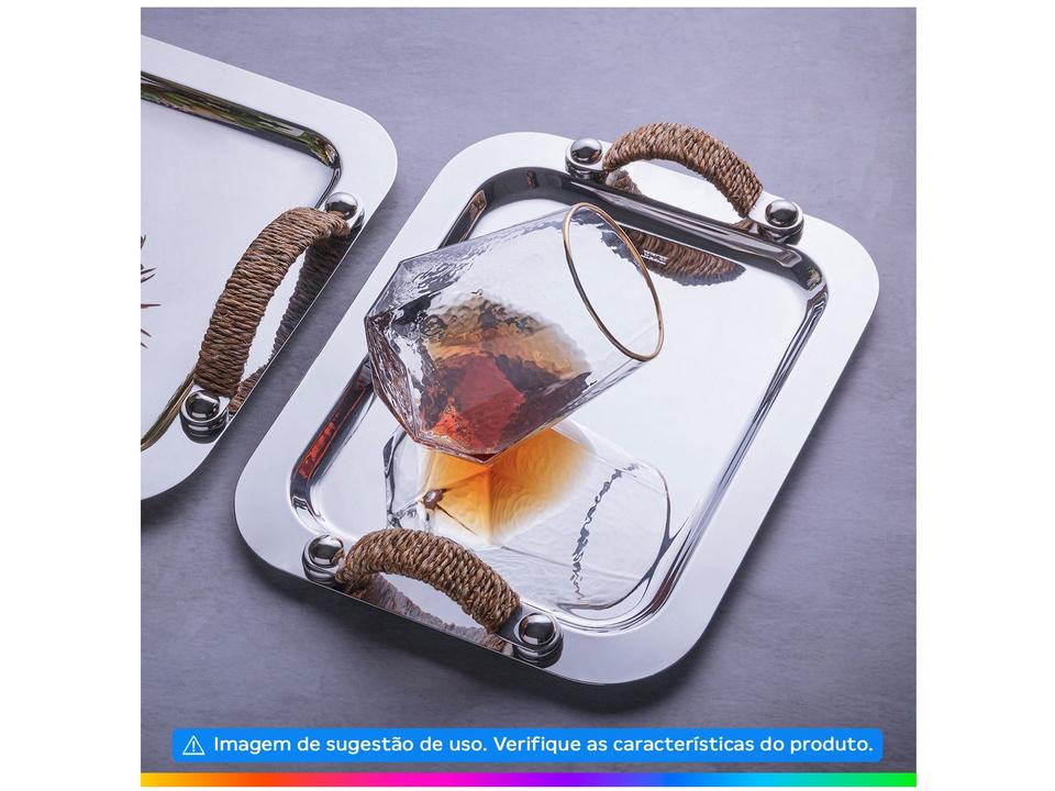 Bandeja Inox para Servir Retangular Wolff Manhattan - 1