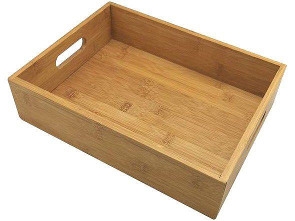 Bandeja para Servir Retangular Hauskraft Bambu - 35x23,5cm