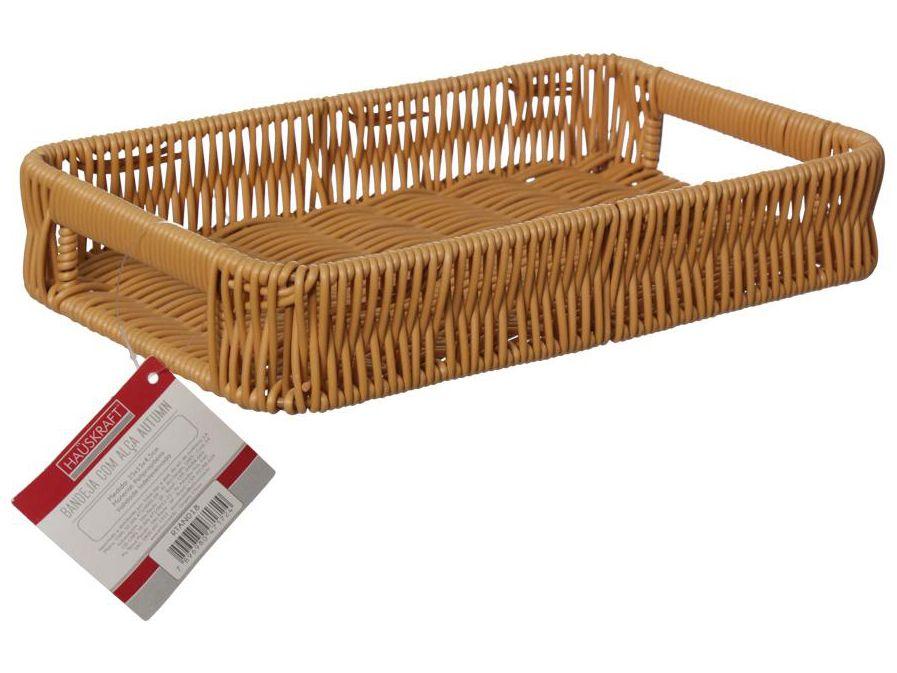 Bandeja para Servir Retangular Hauskraft Rattan Autumn 25x4,5x15cm - 1