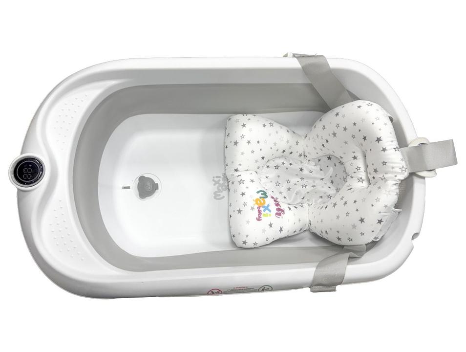 Banheira de Bebê com Suporte Dobrável Maxi Baby Wish Branca 40L - 7