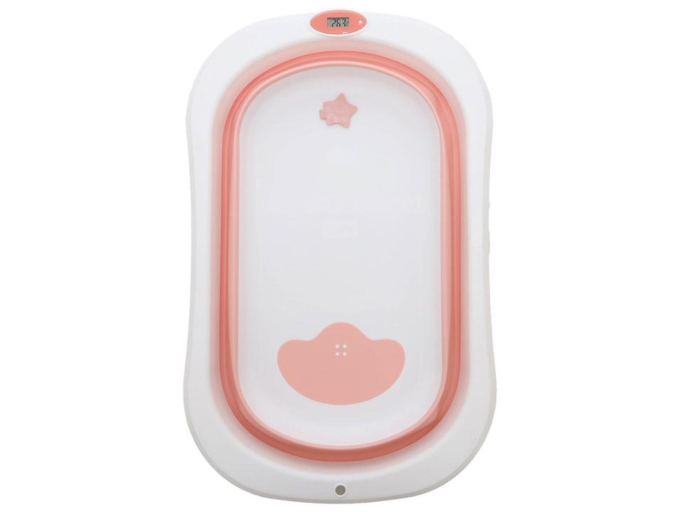 Banheira de Bebê com Suporte Dobrável Premium Baby Bubbly Rosa 35L - 4