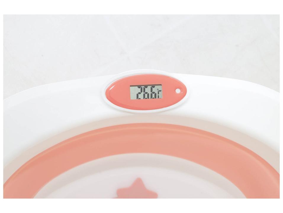 Banheira de Bebê com Suporte Dobrável Premium Baby Bubbly Rosa 35L - 5