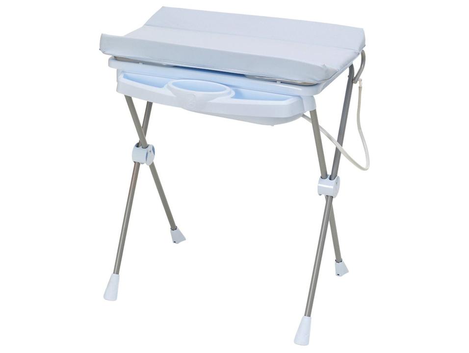 Banheira de Bebê com Suporte e Trocador Dobrável Galzerano Classic Azul 20kg