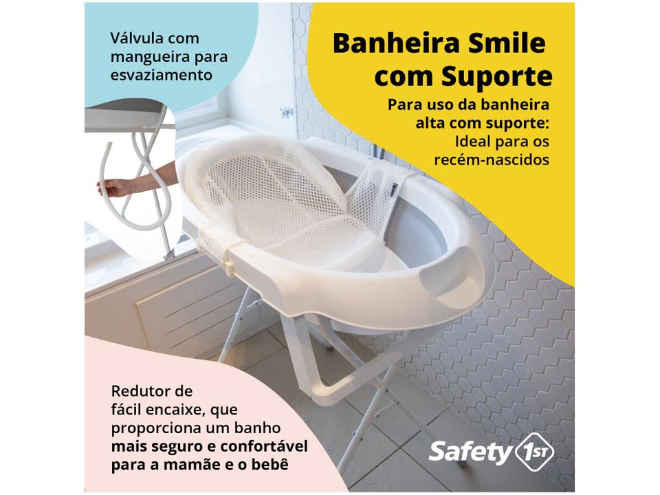 Banheira de Bebê com Suporte Safety 1st Smile Grey 35L - 14