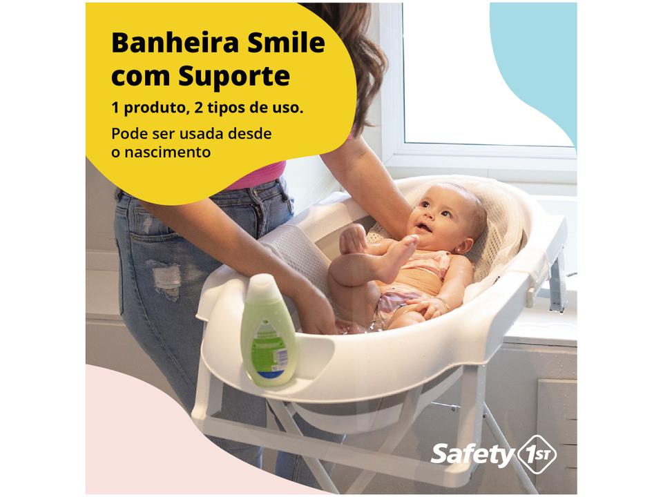 Banheira de Bebê com Suporte Safety 1st Smile Rosa 35L - 12