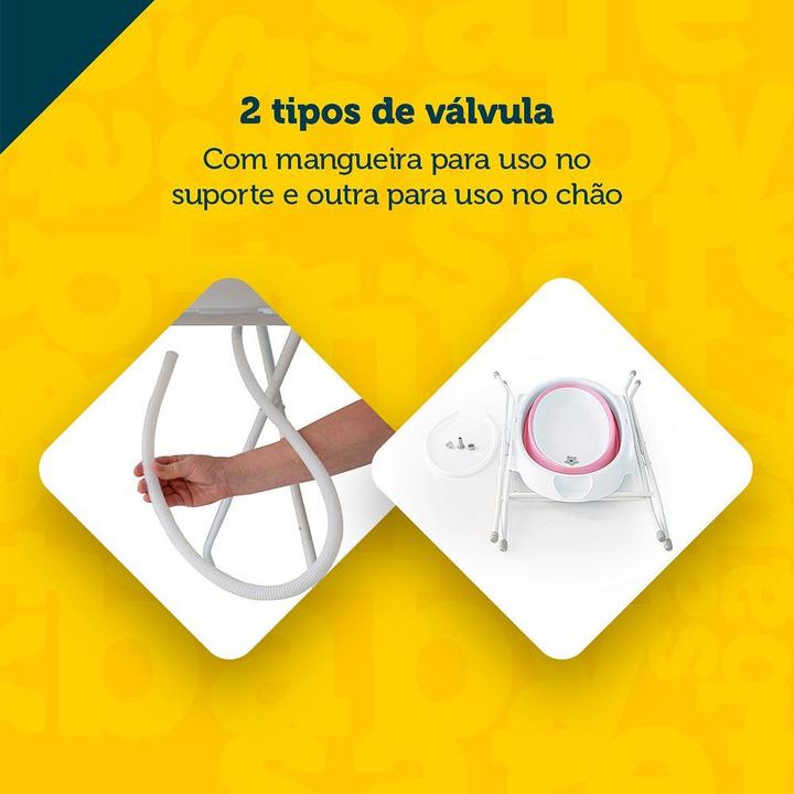 Banheira de Bebê com Suporte Safety 1st Smile Rosa 35L - 4