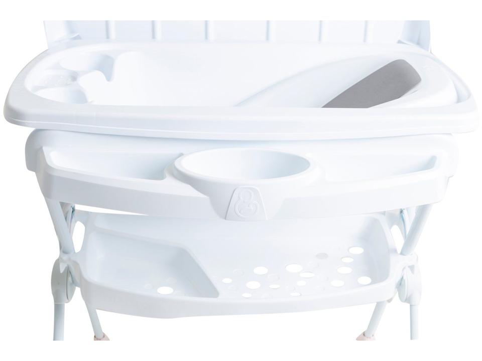 Banheira de Bebê com Trocador Galzerano Premium Branco e Rosa - 10