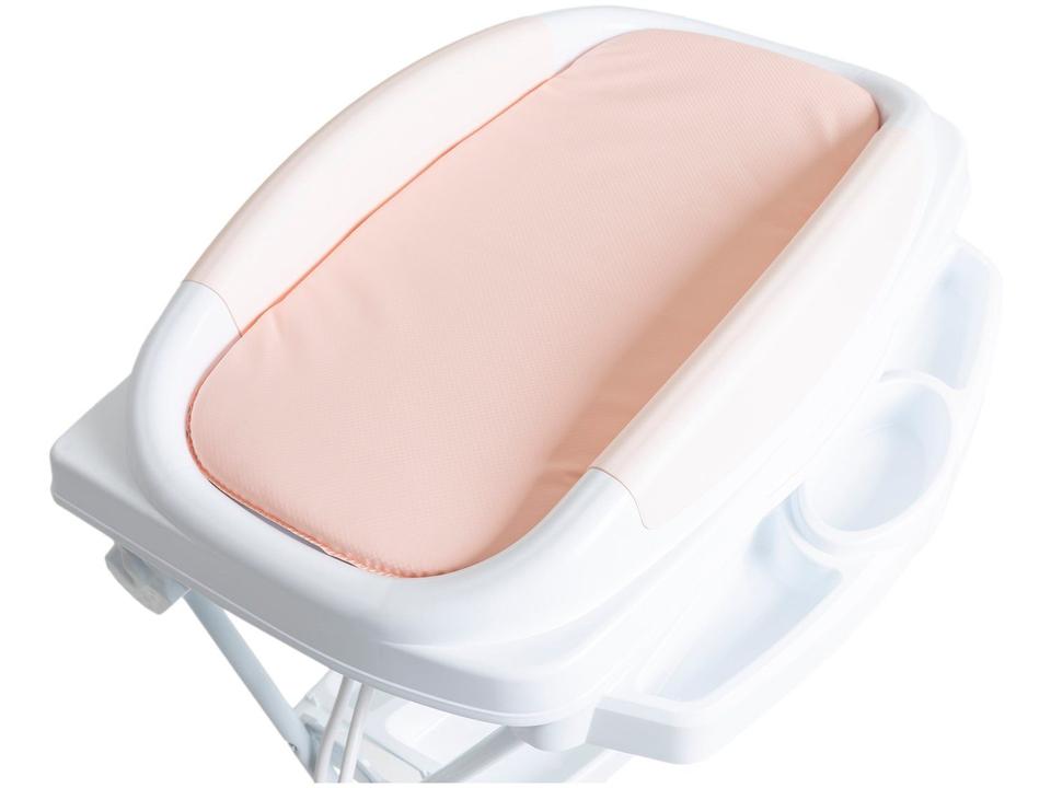 Banheira de Bebê com Trocador Galzerano Premium Branco e Rosa - 8