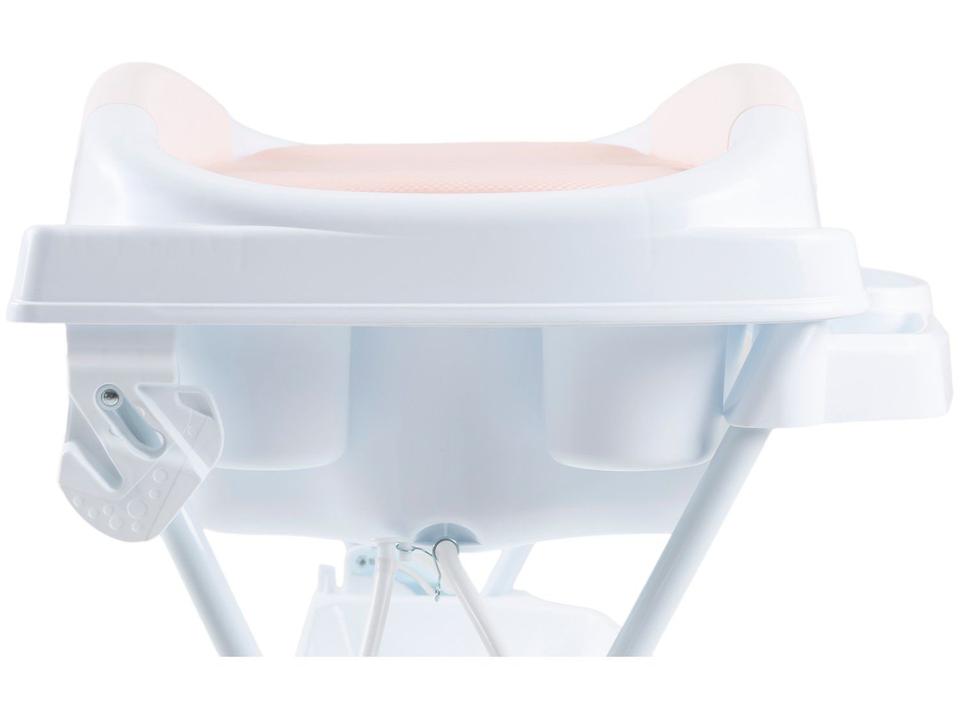 Banheira de Bebê com Trocador Galzerano Premium Branco e Rosa - 6