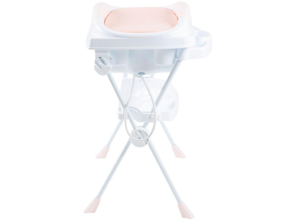 Banheira de Bebê com Trocador Galzerano Premium Branco e Rosa - 2