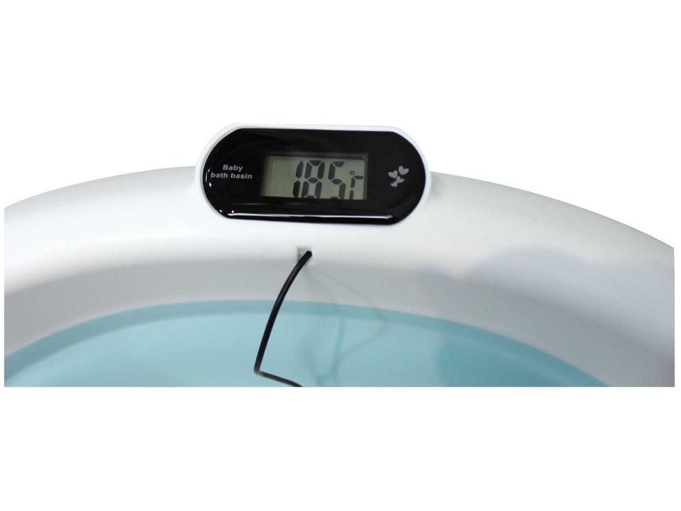 Banheira de Bebê Dobrável com Termômetro Premium Baby Happy Baby Azul 28L - 8
