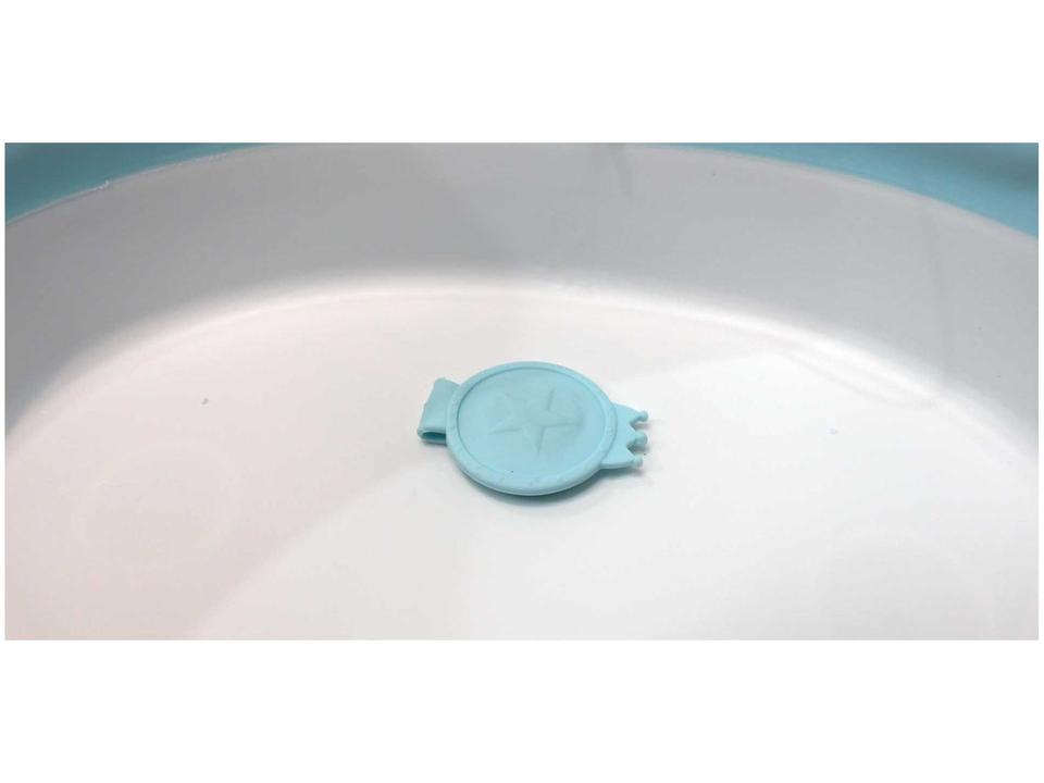 Banheira de Bebê Dobrável com Termômetro Premium Baby Happy Baby Azul 28L - 9