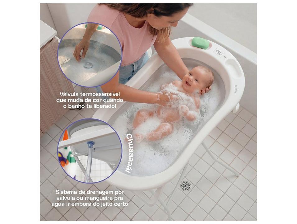 Banheira de Bebê Dobrável Cosco Kids Drippy Branca 35L - 3