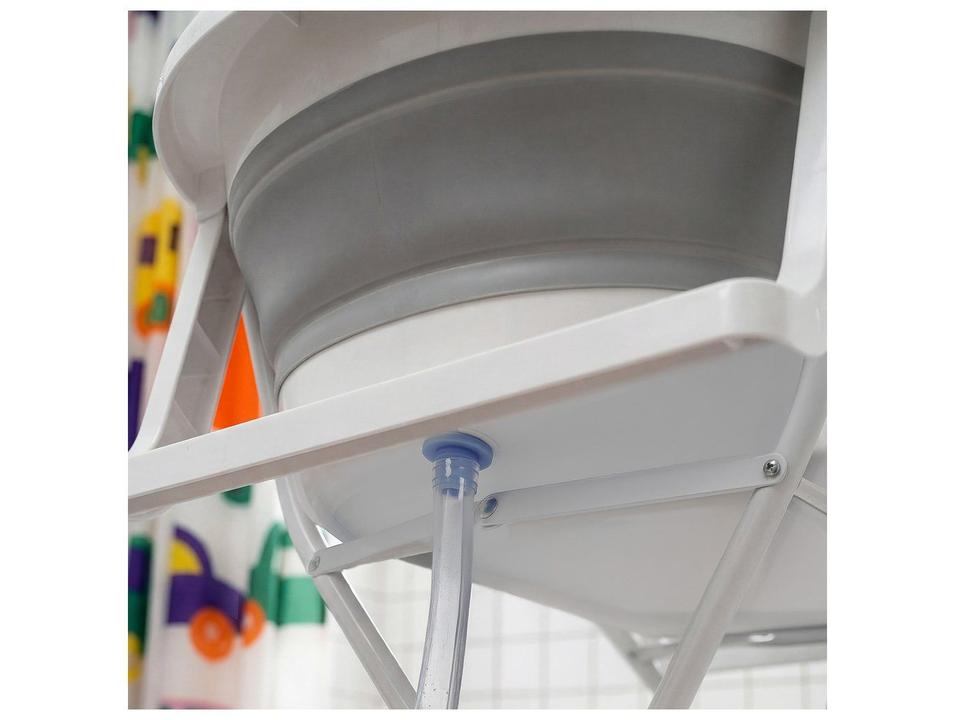Banheira de Bebê Dobrável Cosco Kids Drippy Branca 35L - 8