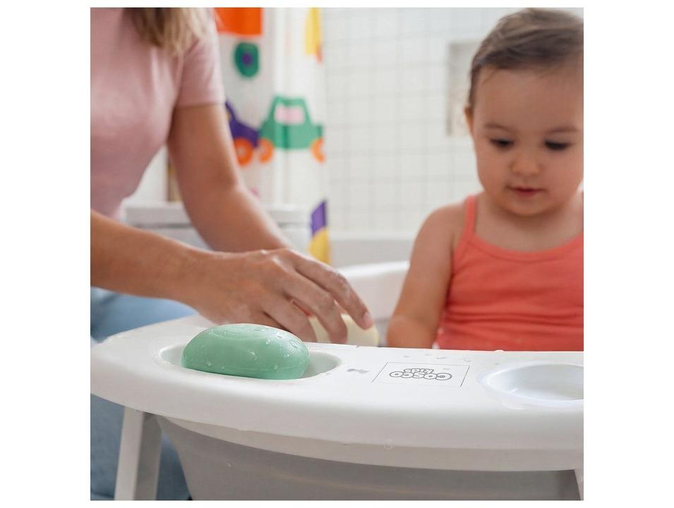 Banheira de Bebê Dobrável Cosco Kids Drippy Cinza 35L - 5