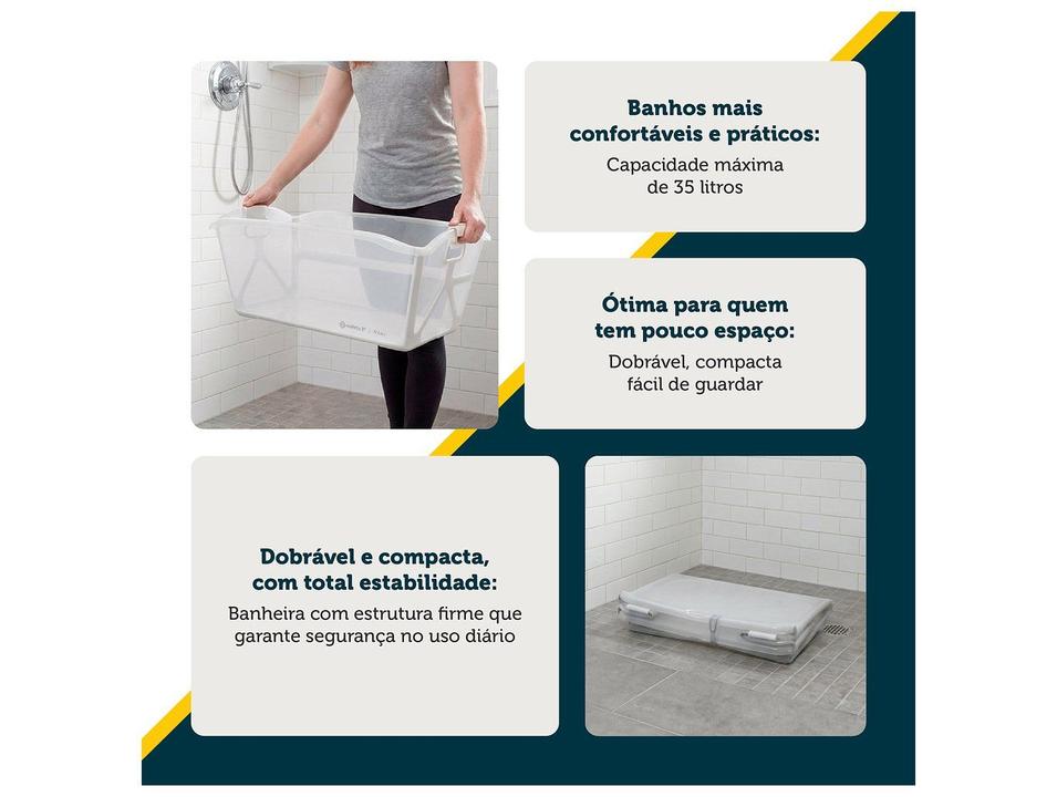 Banheira de Bebê Dobrável Safety 1st Nami Acqua Green 35L - 2