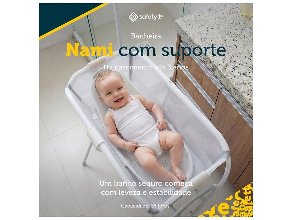 Banheira de Bebê Dobrável Safety 1st Nami Acqua White Branca 35L - 1